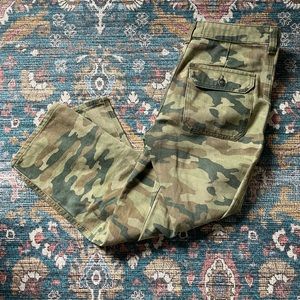 Free people camo straight leg